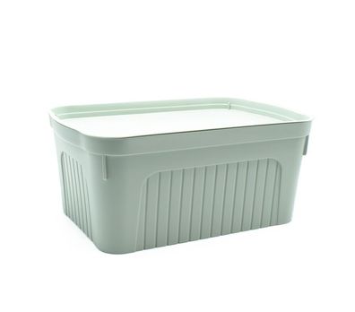 Aufbewahrungsbox mit Deckel, 8 Liter - 32 x 21 x 15 cm, Mint