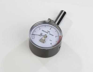 Reifen Luftdruckprüfer analog, Ganzmetall, 4 bar, für Auto Fahrrad Motorrad