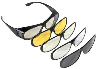 Schutzbrille 4 Wechselrahmen Überbrille polarisiert