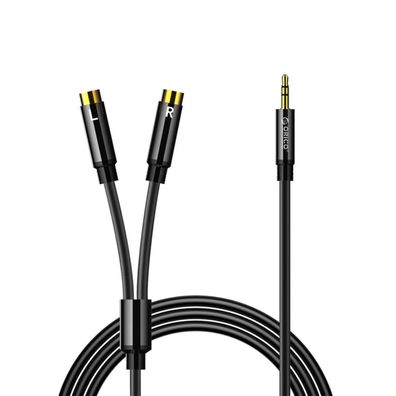 ORICO AXRF 3,5-mm Klinke auf 2x Cinch Buchse Audiokabel 5 m Schwarz