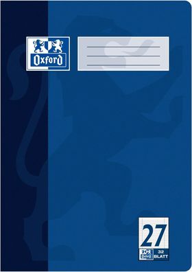 Oxford Schulheft A4, 32 Blatt, Lineatur 27, liniert