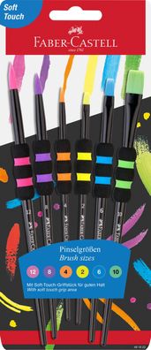 FABER-CASTELL Synthetikhaarpinsel, 6er Set (481622)