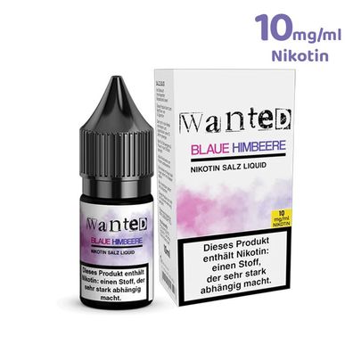 Wanted Overdosed BLAUE Himbeere * 10mg/ml* Nikotinsalz, 10ml Liquid