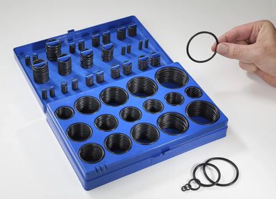 O-Ring Sortiment 420-teilig im Kunststoffkasten – NBR – Ø 3-50 mm –