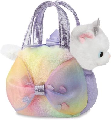 Aurora, 61539, Fancy Pal Big Bow Princess Kitty, Soft Toy, White and Purple