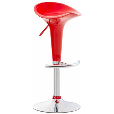 Barhocker Tresenhocker Küchenhocker Retro höhenverstellbar 360° drehbar rot
