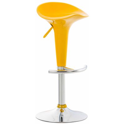 Barhocker Tresenhocker Küchenhocker Retro höhenverstellbar 360° drehbar gelb