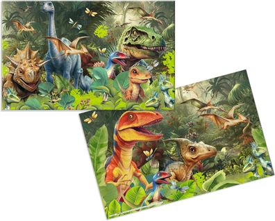 HERMA 19743 Schreibtischunterlage Dino World, abwischbare Kinder Schreibunterlage aus