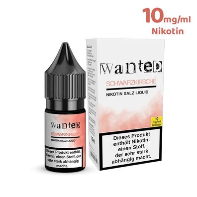 Wanted Overdosed Schwarzkirsche * 10mg/ml* Nikotinsalz, 10ml Liquid