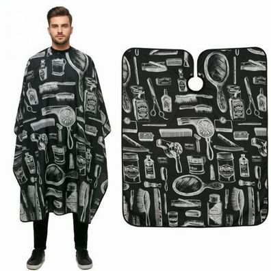 Friseurumhang für Friseure, groß, 140×155 cm, mit Klammer/Schließe