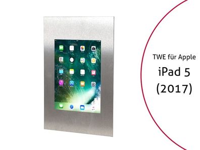 TabLines TWE034E Tablet Wandeinbau für Apple iPad 5 (2017), Edelstahl