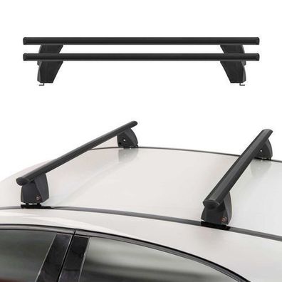Menabo Dachträger Querträger für Peugeot 407 2004-2012 ABE Aluminium Schwarz