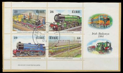 IRLAND Block 5 zentrisch gestempelt Briefstück X7F4FFE