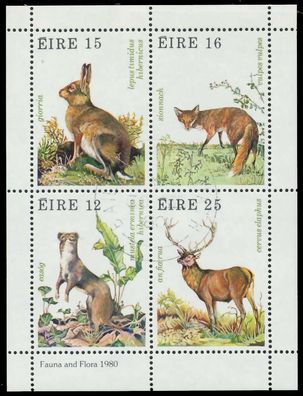IRLAND Block 3 zentrisch gestempelt X7F4FA2