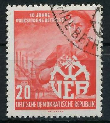 DDR 1956 Nr 527YII gestempelt X9658EA