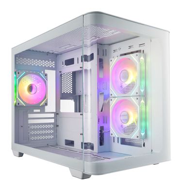 S380, Tower-Gehäuse weiß, Tempered Glass x 2