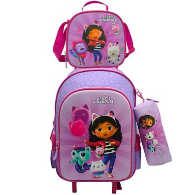 Gabbys Dollhouse Trolley-Set, Federmäppchen, Lunchtasche