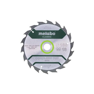 Metabo CordlessCutClassic 165x20 18 WZ 20