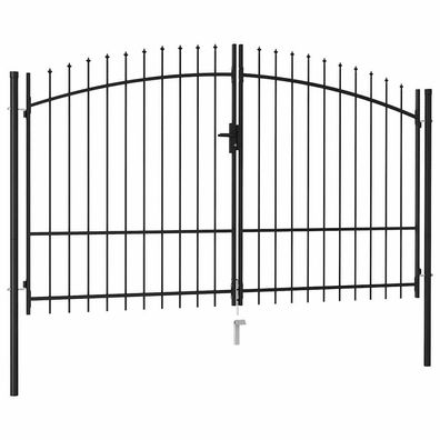 vidaXL Zauntor Woerden Doppeltür mit Dornenaufsatz 299,5 x 224,5 cm