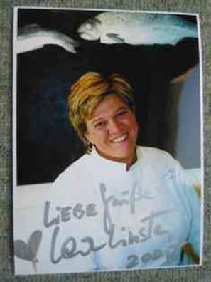 Sterne Köchin Lea Linster - handsigniertes Autogramm!!!