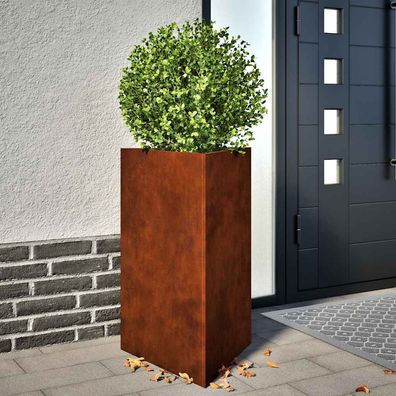 vidaXL Pflanzkübel 2 Stk. Dreieckig 50x43x75 cm Wetterfester Stahl