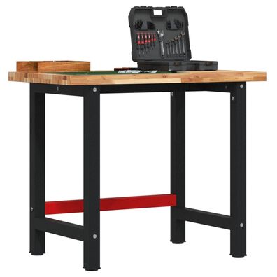 vidaXL Werkbank 100x60x83 cm Massivholz Akazie Rechteckig