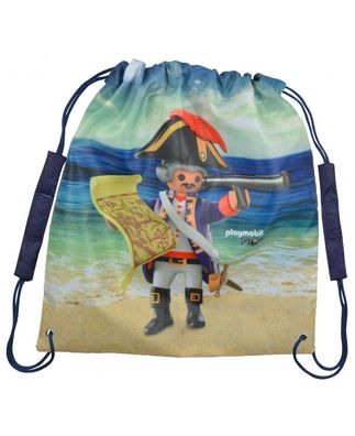 Playmobil Turnbeutel Pirates 38x35cm Polyester Sportbeutel Gymbeutel Piraten