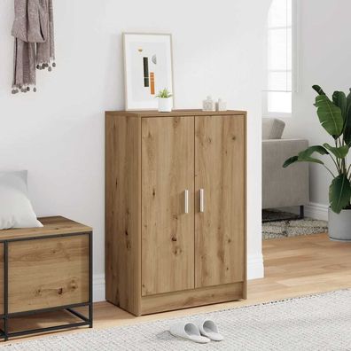 vidaXL Schuhschrank Artisan-Eiche 60x35x92 cm Holzwerkstoff