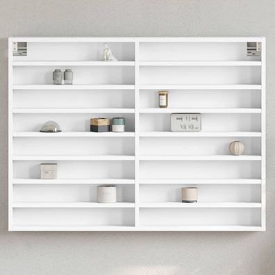 vidaXL Vitrinenschrank Weiß 100x8,5x75 cm Holzwerkstoff