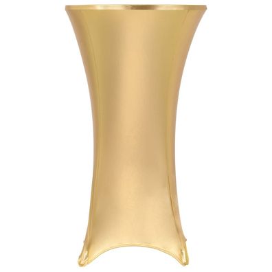 vidaXL 2 Stück Stretch-Tischdecken Golden 80 cm