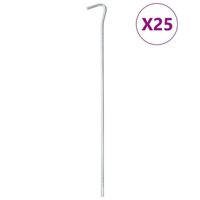 vidaXL Zeltheringe 25 Stk. 30 cm Ø5 mm Verzinkter Stahl