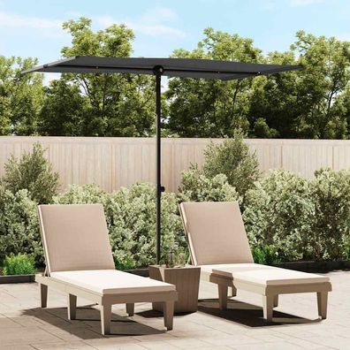 vidaXL Sonnenschirm mit Aluminium-Mast 2x1,5 m Anthrazit