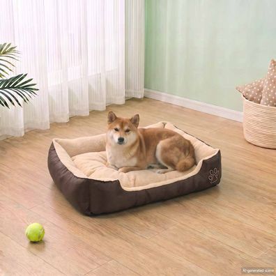 vidaXL Warmes Hundebett mit Polsterkissen M