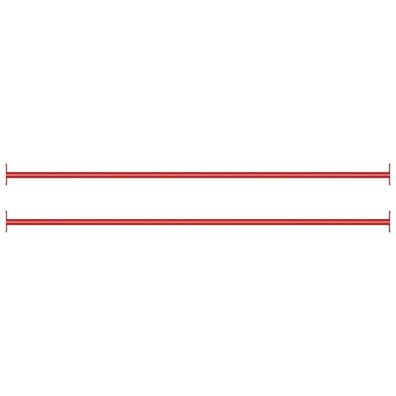 vidaXL Turnstangen 2 Stk. 125 cm Stahl Rot