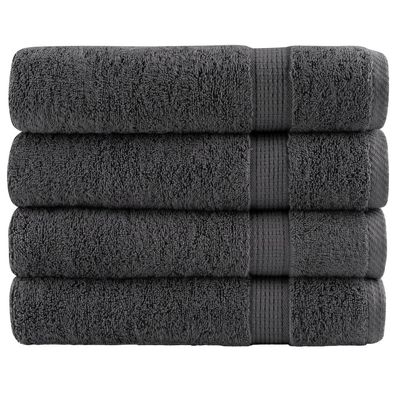 vidaXL Premium Badetücher SOLUND 4 Stk. Anthrazit 100x150 cm 600 g/m²