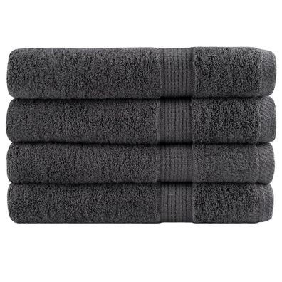 vidaXL Premium Handtücher SOLUND 4 Stk. Anthrazit 100x200 cm 600 g/m²