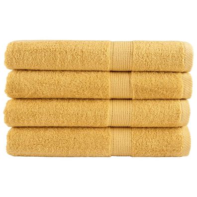 vidaXL Premium Handtücher SOLUND 4 Stk. Gold 100x200 cm 600 g/m²
