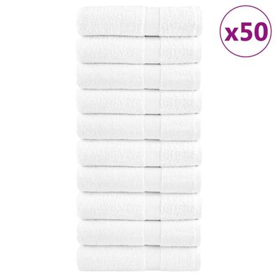 vidaXL Premium Handtücher SOLUND 50 Stk. Weiß 50x100 cm 600 g/m²