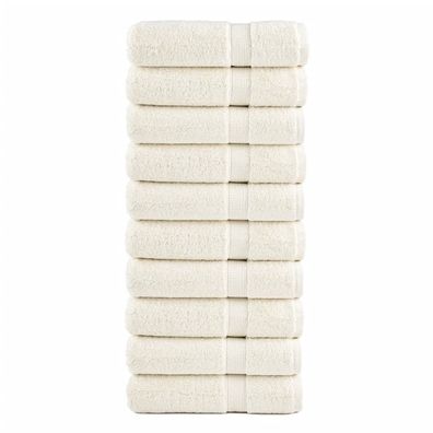 vidaXL Premium Badetücher SOLUND 10 Stk. Creme 100x150 cm 600 g/m²