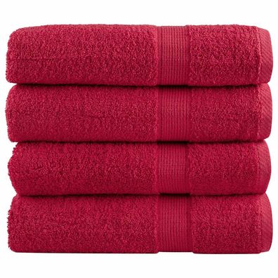 vidaXL Premium Badetücher SOLUND 4 Stk. Rot 100x150 cm 600 g/m²