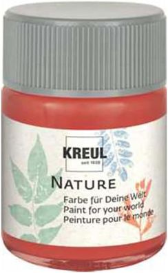 KREUL 49424 - Nature Koralle im 50 ml Glas, wasserbasierte Farbe, aus nachhaltigen, n