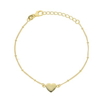 Armband Herz Silber 925 goldplattiert mit Kugeln JuwelmaLux JL52-03-0184