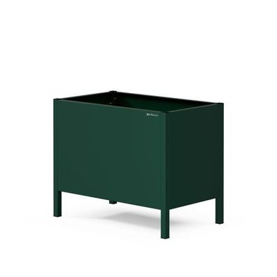 Große Metallblumenkübelverkleidung in Flaschengrün: DAISY 500 x 400 x 300 mm
