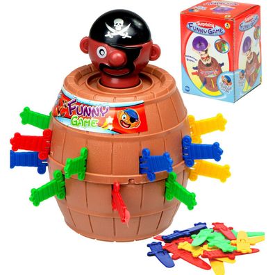 Bastelspiel Crazy Pirate in a Barrel Hatch a Pirate 9 x 9 x 12,5 cm
