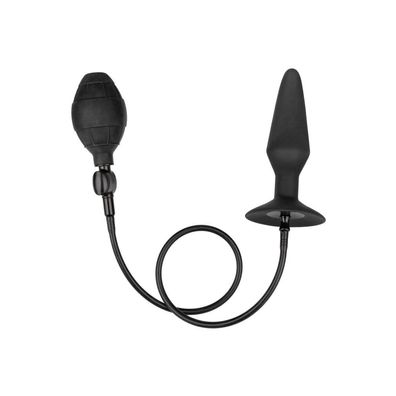 Groß r aufblasbarer Silikonstecker Schwarz
