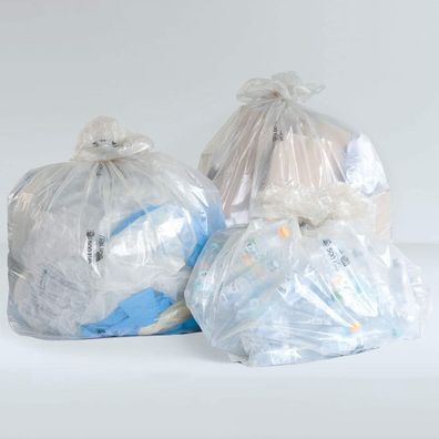 inapa Müllsack/Abfallsack Triline Öko: 2500l, transparent, breit – ?extra reißfest ?e