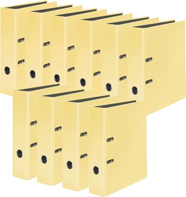 Original Falken 10er Pack PastellColor-Ordner. Made in Germany. 8 cm breit DIN A4 Pas