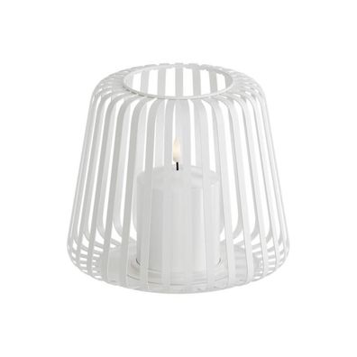 Deluxe Outdoor Laterne mit LED-Kerze, weiß 17cm 1 St