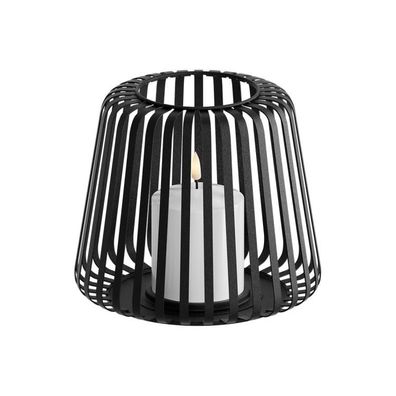 Deluxe Outdoor Laterne mit LED-Kerze, schwarz 17cm 1 St