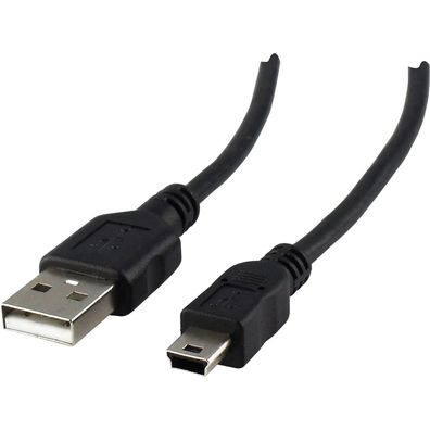 Schwaiger USB Kabel USB-A auf Mini-B 1,8 m USB 2.0 High-Speed 480 Mbit/s Plug and